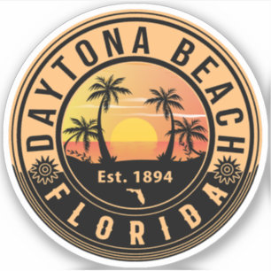 Daytona Beach Florida Retro Souvenirs Aufkleber