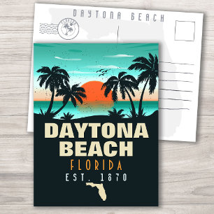 Daytona Beach Florida Retro Souvenirs Postkarte