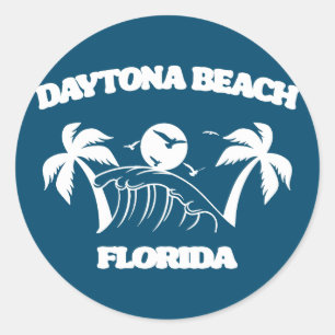 Daytona Beach Florida Runder Aufkleber