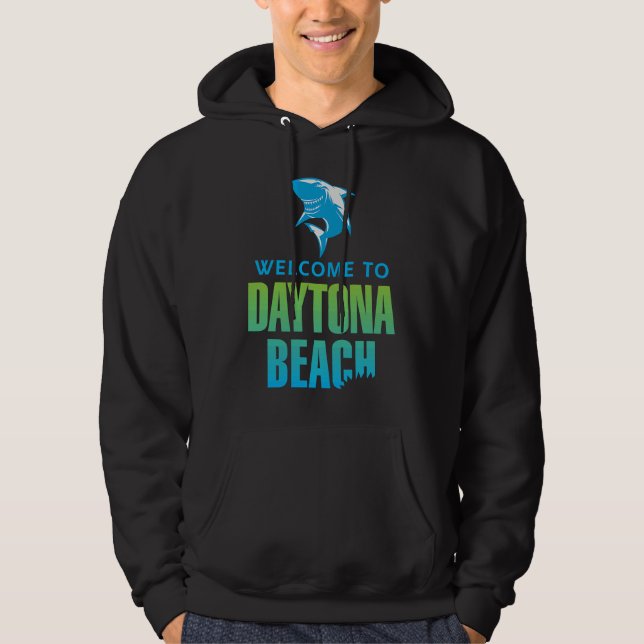 Daytona Beach Florida Shark Bite Hoodie (Vorderseite)