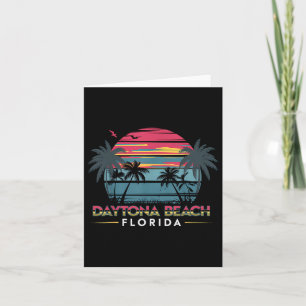Daytona Beach Florida Sommerurlaub Retro Design Karte