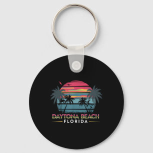 Daytona Beach Florida Sommerurlaub Retro Design Schlüsselanhänger
