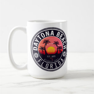 Daytona Beach Florida Sonnenuntergang Palmen Souve Kaffeetasse