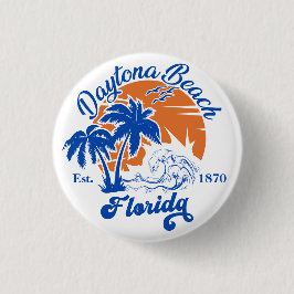 Daytona Beach Florida Summer Waves 60er Button