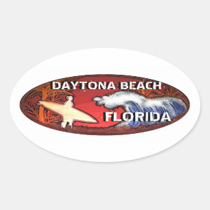 Daytona Beach Florida Surf Art Aufkleber