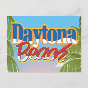 Daytona Beach, Florida USA Vintage Reiseplakat Postkarte