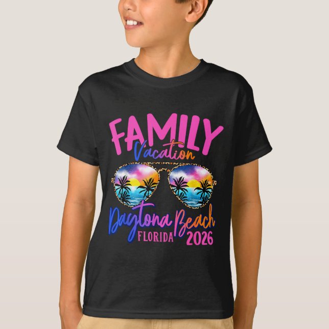 Daytona Beach Florida Vacation 2026 Matching Famil T-Shirt (Vorderseite)