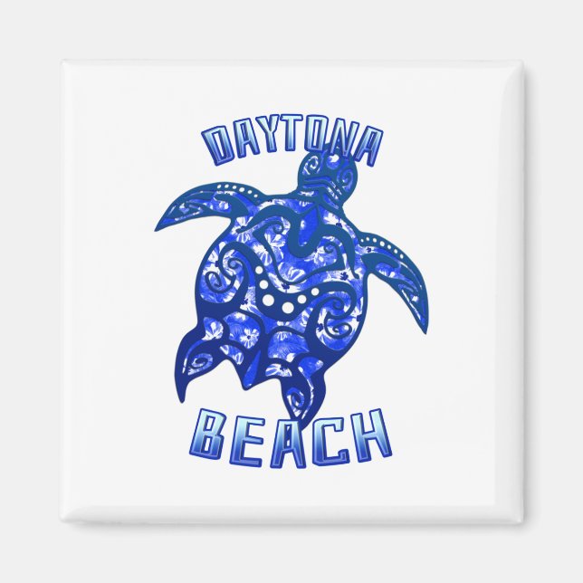 Daytona Beach Florida Vacation Tribal Turtle Magnet (Vorne)