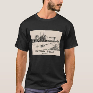 Daytona Beach Florida Vintage Skyline Zeichnung T-Shirt