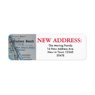 Daytona Beach New Address Label