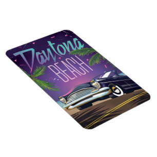 Daytona Beach Oldtimer-Reiseplakat Magnet