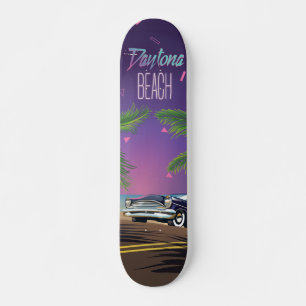 Daytona Beach Oldtimer-Reiseplakat Skateboard