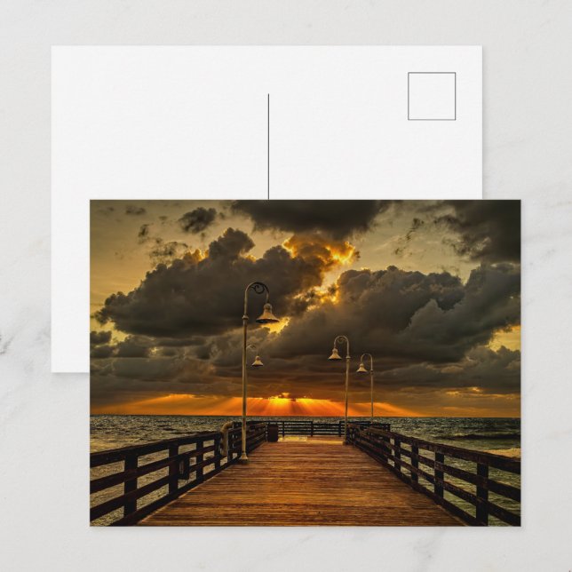 Daytona Beach Pier Postkarte (Vorne/Hinten)
