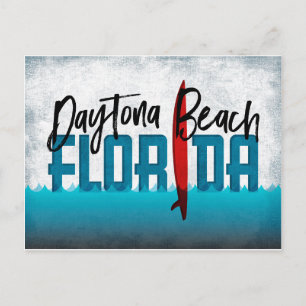 Daytona Beach Postcard Florida Surfboard Postkarte