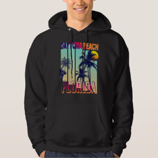 Daytona Beach Retro Vintager Palmenbaum Hoodie