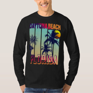 Daytona Beach Retro Vintager Palmenbaum T-Shirt