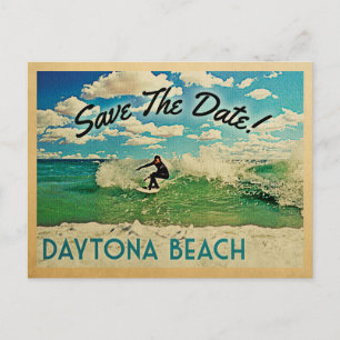 Daytona Beach Save the Date Florida Surfing Ankündigungspostkarte