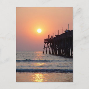 Daytona Beach Sunglow Pier Sunrise Postcard Postkarte