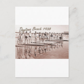 Daytona Beach Vintage Surf Gruppe Foto Postkarte