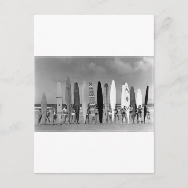 Daytona Beach Vintages Surf Group Foto Postkarte (Vorderseite)