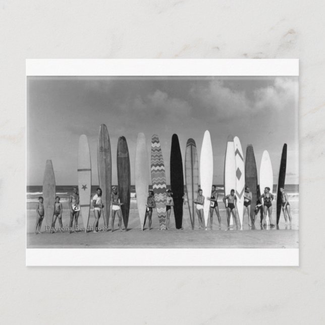 Daytona Beach Vintages Surf Group Foto Postkarte (Vorderseite)