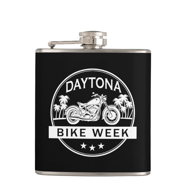 Daytona Bike Week Motorrad Flachmann (Vorderseite)