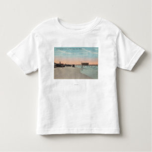 Daytona, FL - Ansicht des Strandes mit Autos u. Kleinkind T-shirt