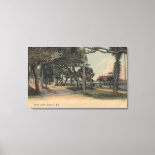 Daytona, Florida - Ansicht der Strand-Straße Leinwanddruck