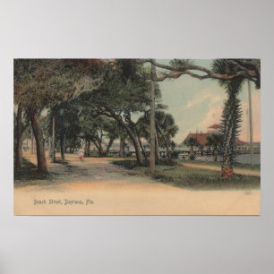 Daytona, Florida - Ansicht der Strand-Straße Poster