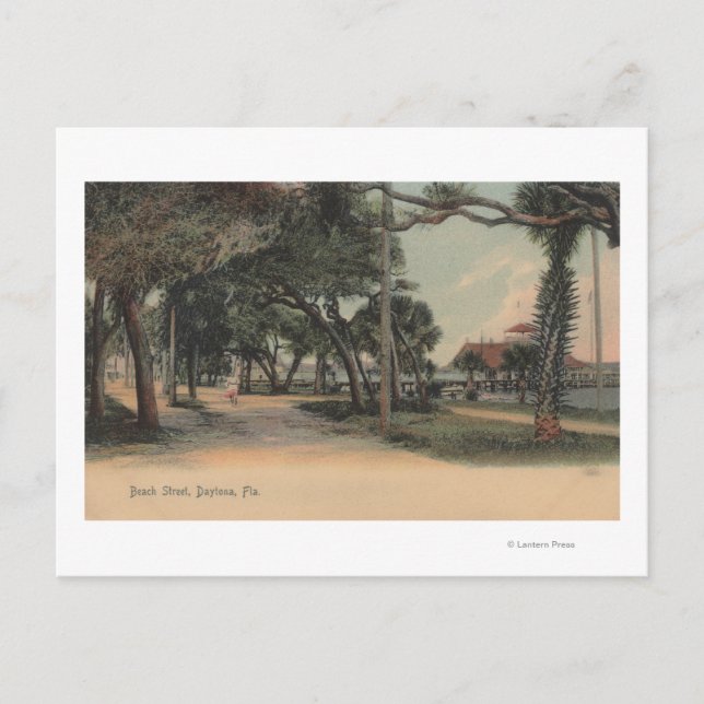 Daytona, Florida - Sicht auf die Strandstraße Postkarte (Vorderseite)