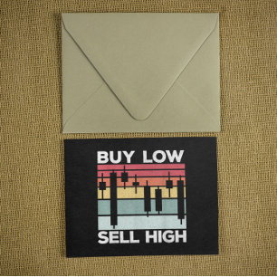 Daytrading Buy Low verkaufen hohe Candlesticks Postkarte