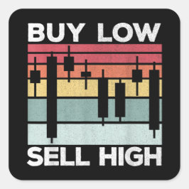 Daytrading Buy Low verkaufen hohe Candlesticks Quadratischer Aufkleber