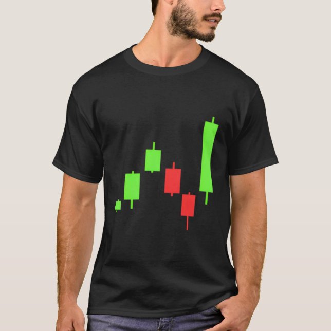 Daytrading Candlestick Fx Forex Pips für Händler T-Shirt (Vorderseite)