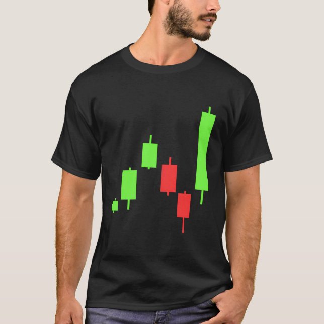 Daytrading Stock Markets Candlestick for Traders T-Shirt (Vorderseite)
