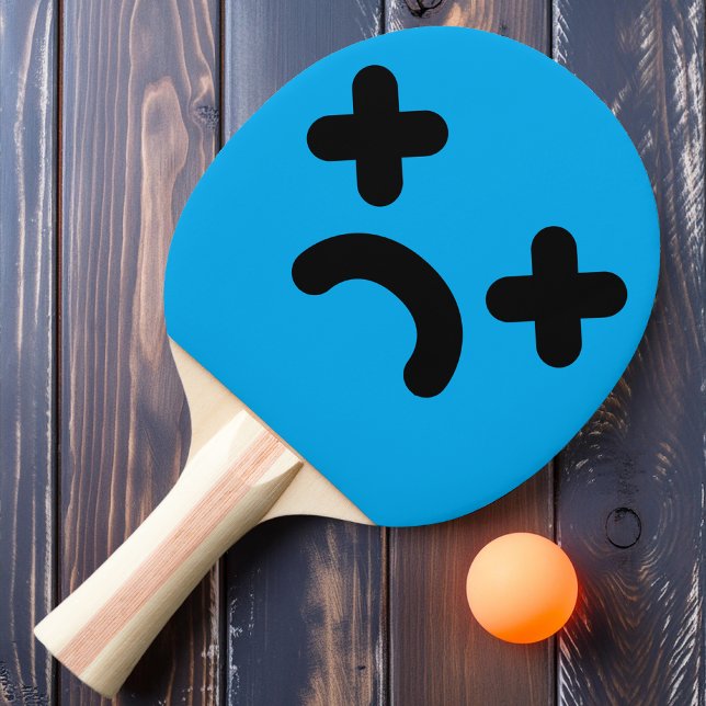 Dazed Sad Face Blue Tischtennis Schläger (Von Creator hochgeladen)