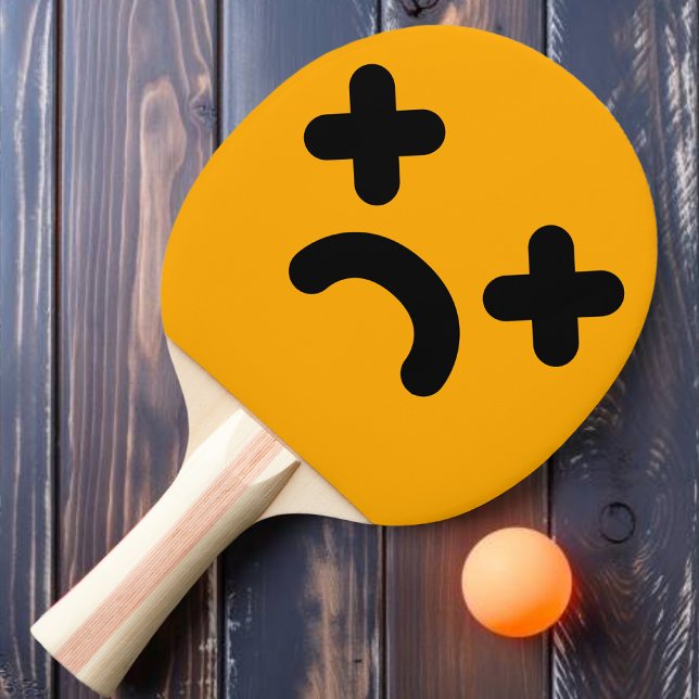Dazed Sad Face Orange Tischtennis Schläger (Von Creator hochgeladen)