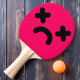Dazed Sad Face Pink Tischtennis Schläger