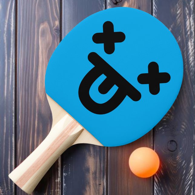 Dazed Tongue Out Face Blue Ping Pong Paddle Tischtennis Schläger (Von Creator hochgeladen)