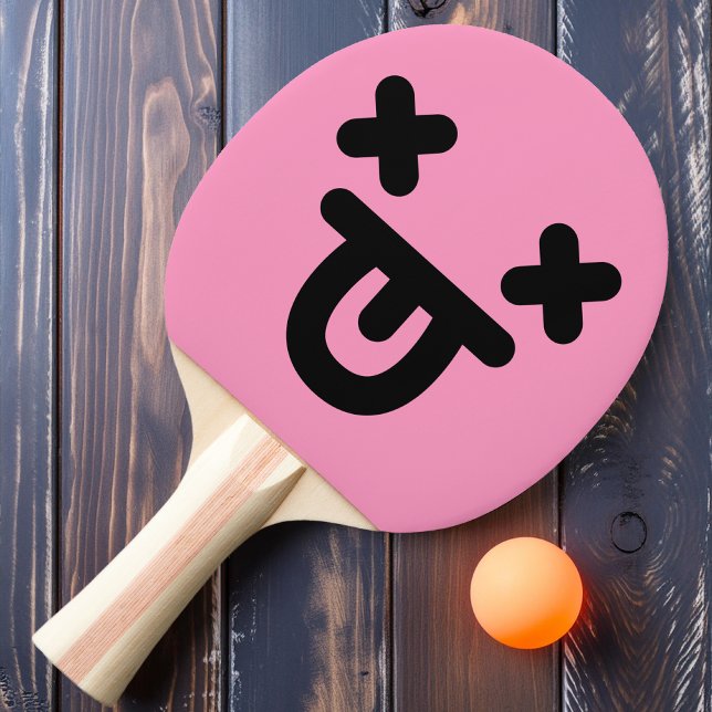 Dazed Tongue Out Face Light Pink Ping Pong Paddle Tischtennis Schläger (Von Creator hochgeladen)