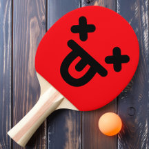 Dazed Tongue Out Face Red Ping Pong Paddle