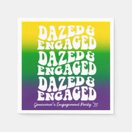 Dazed Verlobt Retro Mardi Gras Serviette