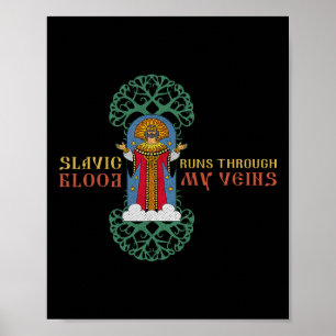 Dazhbog alte mythologische slawische Heidentum Rus Poster