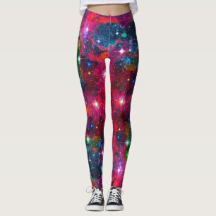 Dazzend-Star-Feld über Print-Leggings Leggings
