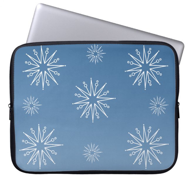 Dazzend Weihnachtsstars Electronics Sleeve, blau Laptopschutzhülle (Vorderseite)