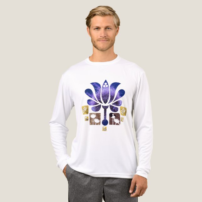 Dazzende Blume Tri-Blend Shirt (Vorderseite komplett)