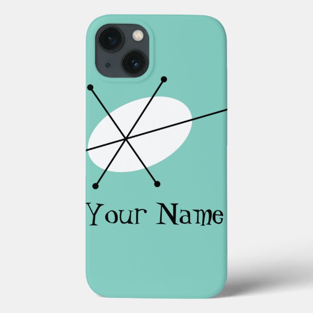 Dazzle Blue 'Name' iPad Gehäuse vertikal Case-Mate iPhone Hülle (Rückseite)