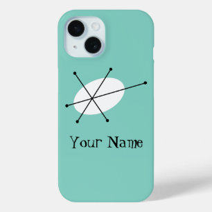 Dazzle Blue 'Name' iPhone Gehäuse vertikal 15 Hülle