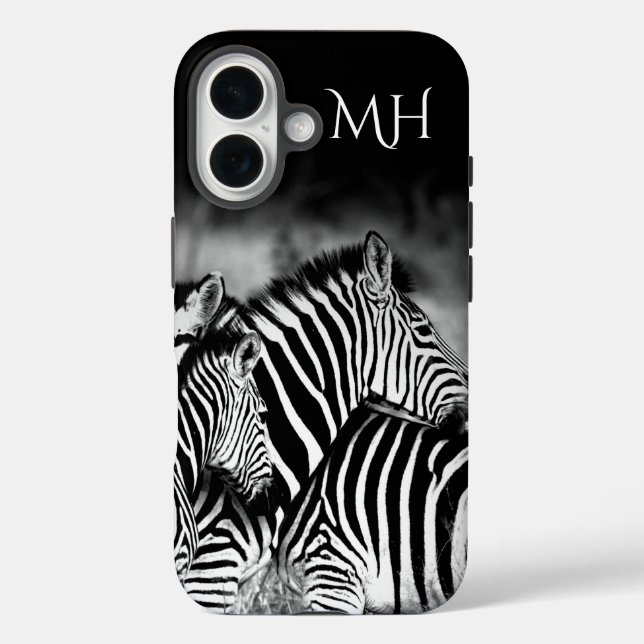 Dazzle der Zebra Monogramm Case-Mate iPhone Hülle (Rückseite)