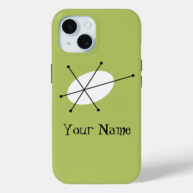 Dazzle Green 'Name' iPhone Gehäuse vertikal Case-Mate iPhone Hülle (Rückseite)