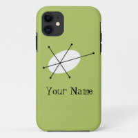 Dazzle Green 'Name' iPhone Gehäuse vertikal